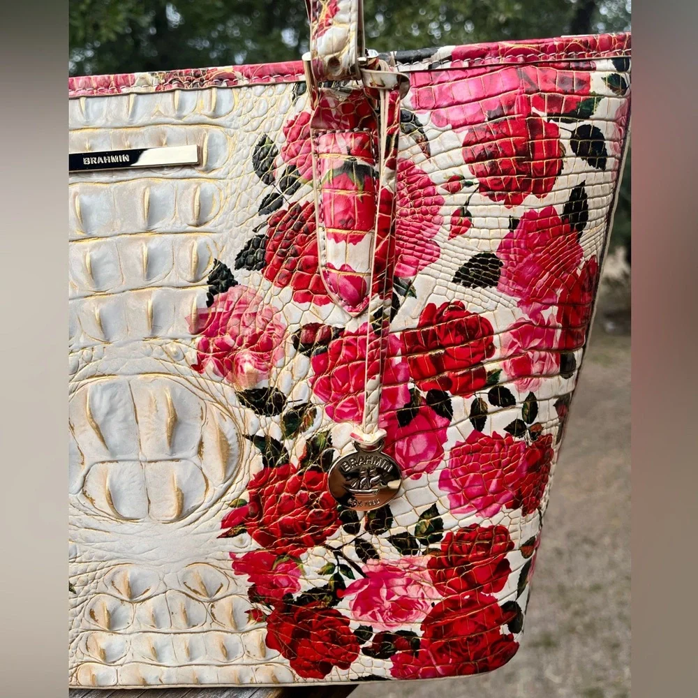 NWT Brahmin ROMANTIC ROSES Medium Asher Melbourne Tote